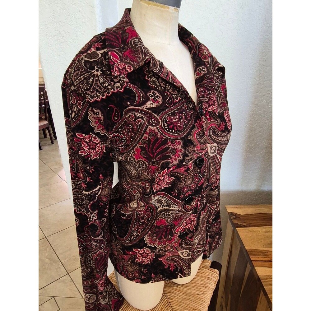 Briggs New York Vtg. Paisley Print, button Down Shacket Sz Large